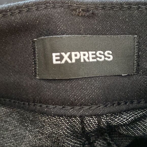#513 EXPRESS NWT black raw hem with split ankle - Picture 5 of 9